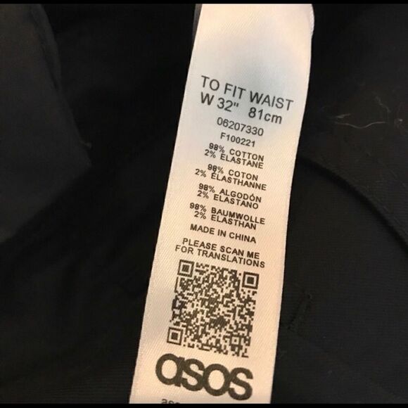 NWT ASOS Black Shorts With Raw Hem Sz 32 - Picture 7 of 8